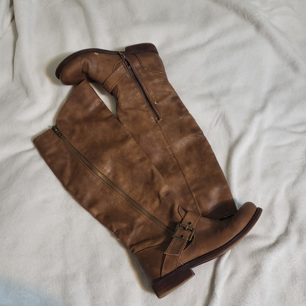 Carlos by Carlos Santana Gramercy riding style boots brown size 7.5